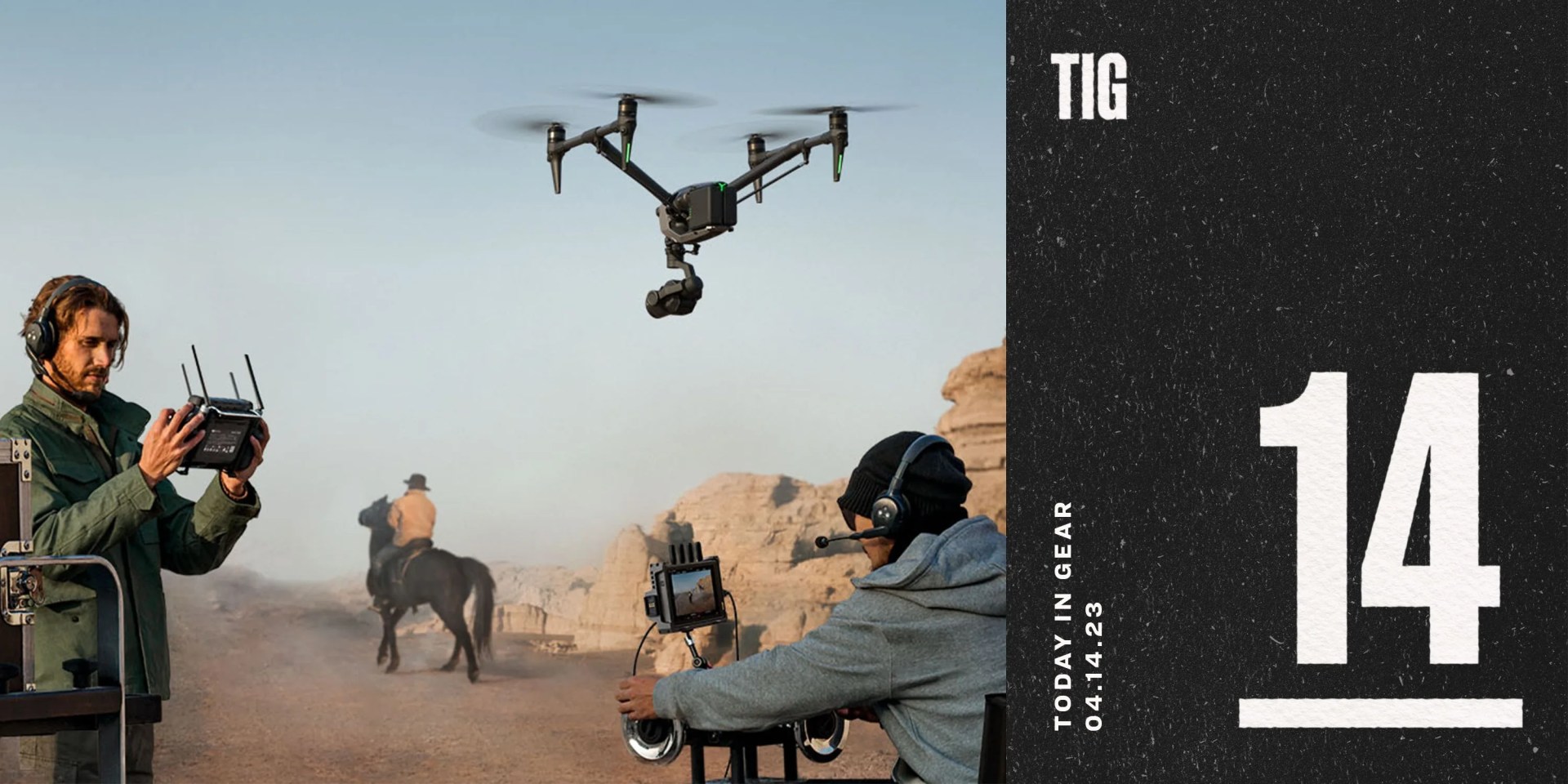 today in gear april 14 2023 two men using the dji inspire 3 drone to capture images