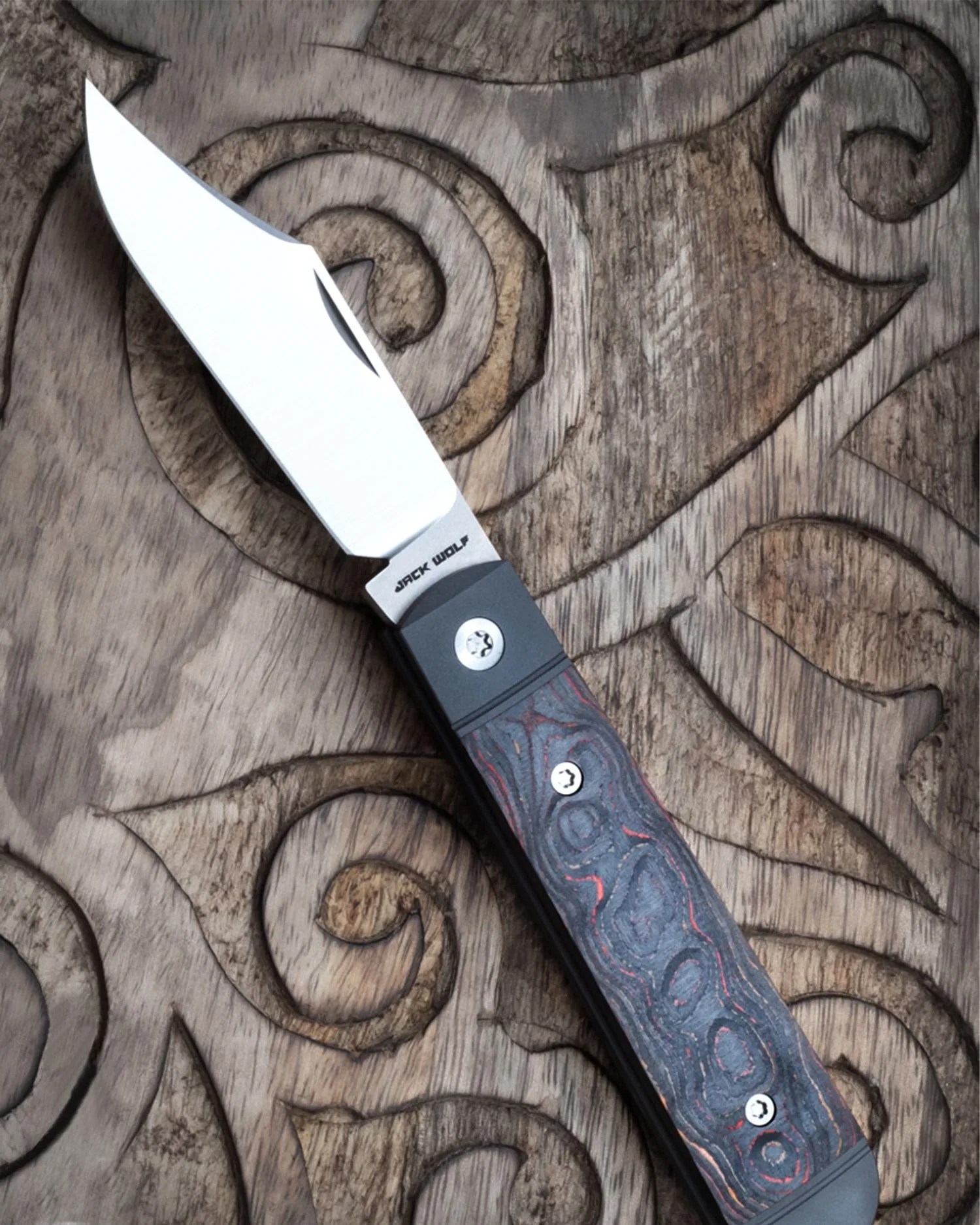 jack wolf knives big bro jack camocarbon sunset orange