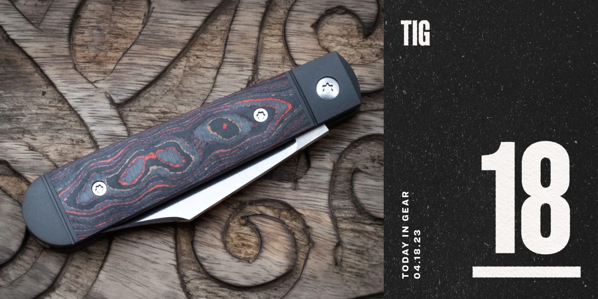 today in gear april 18 2023 jack wolf knives big bro jack camocarbon sunset orange