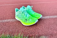 under armour shoes on a track