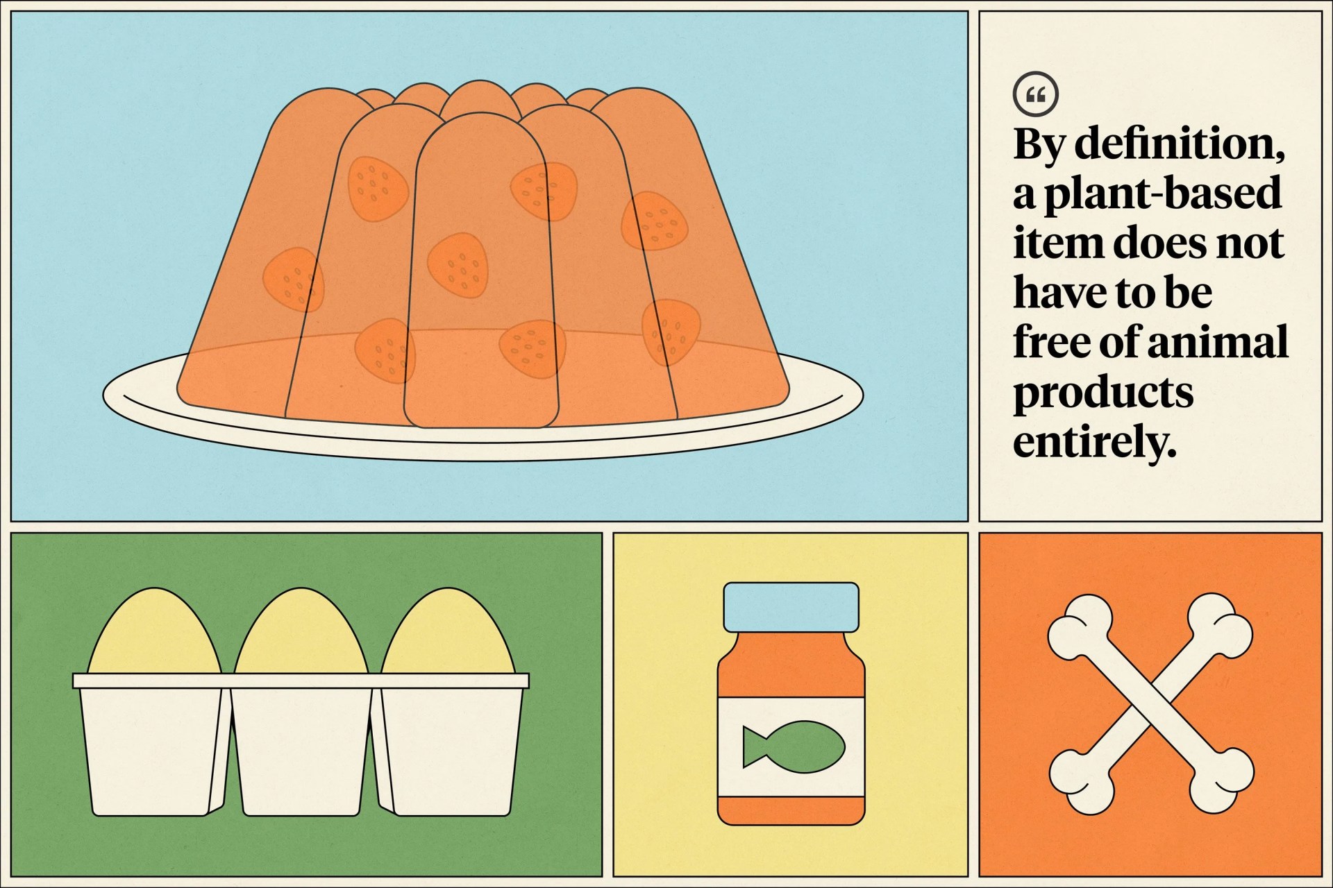 by definition, a plant based item does not have to be free of animal products entirely