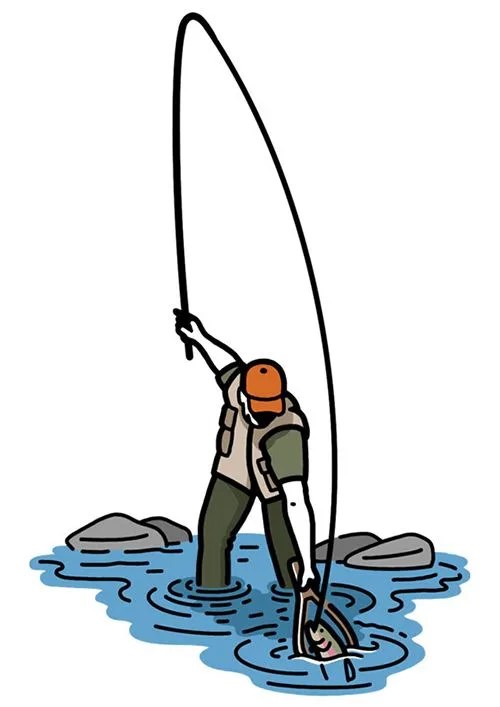 man fishing