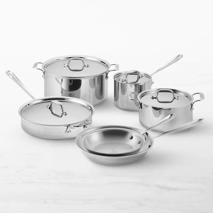 All-Clad Stainless Steel 10-Piece Cookware Set