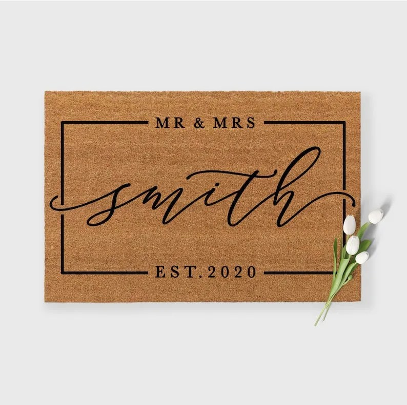 personalized welcome mat