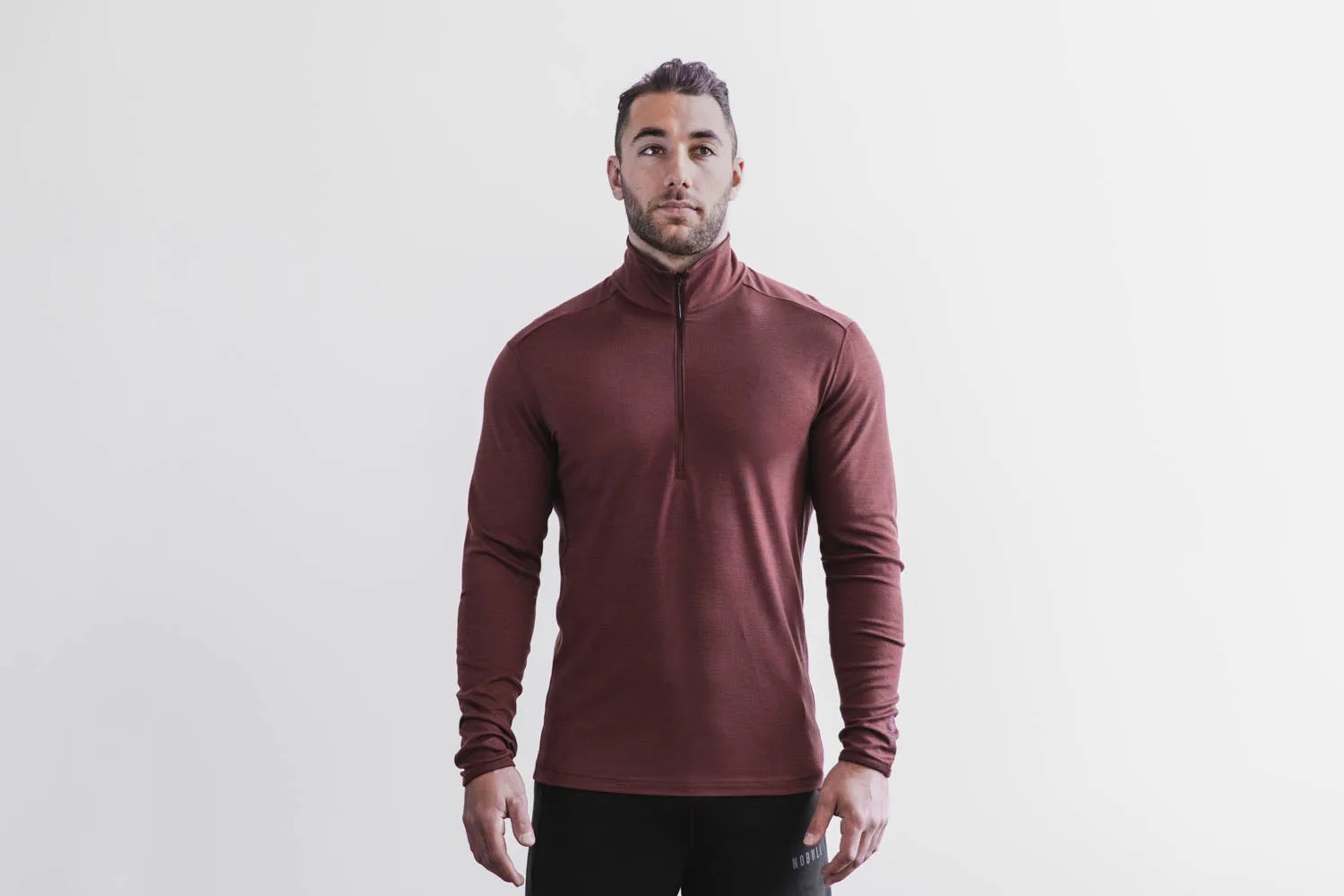 men's blended merino wool 14 zip