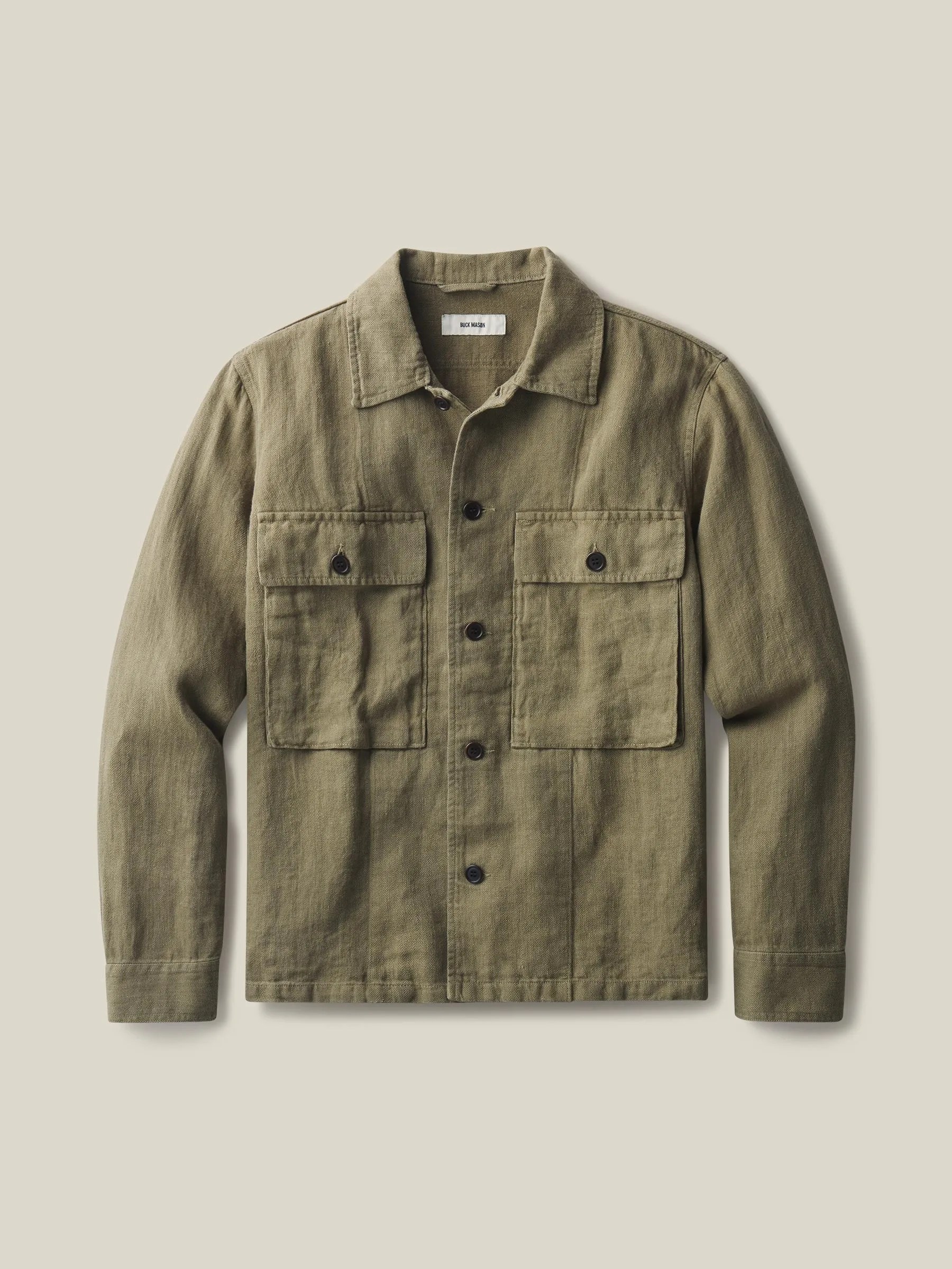 Loomed Linen Fatigue Shirt