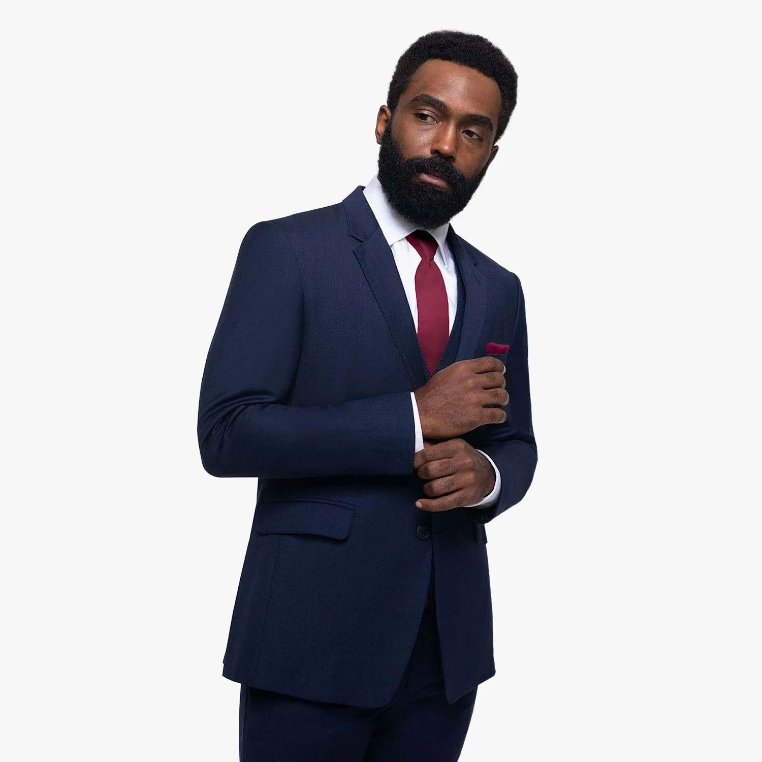 navy blue suit