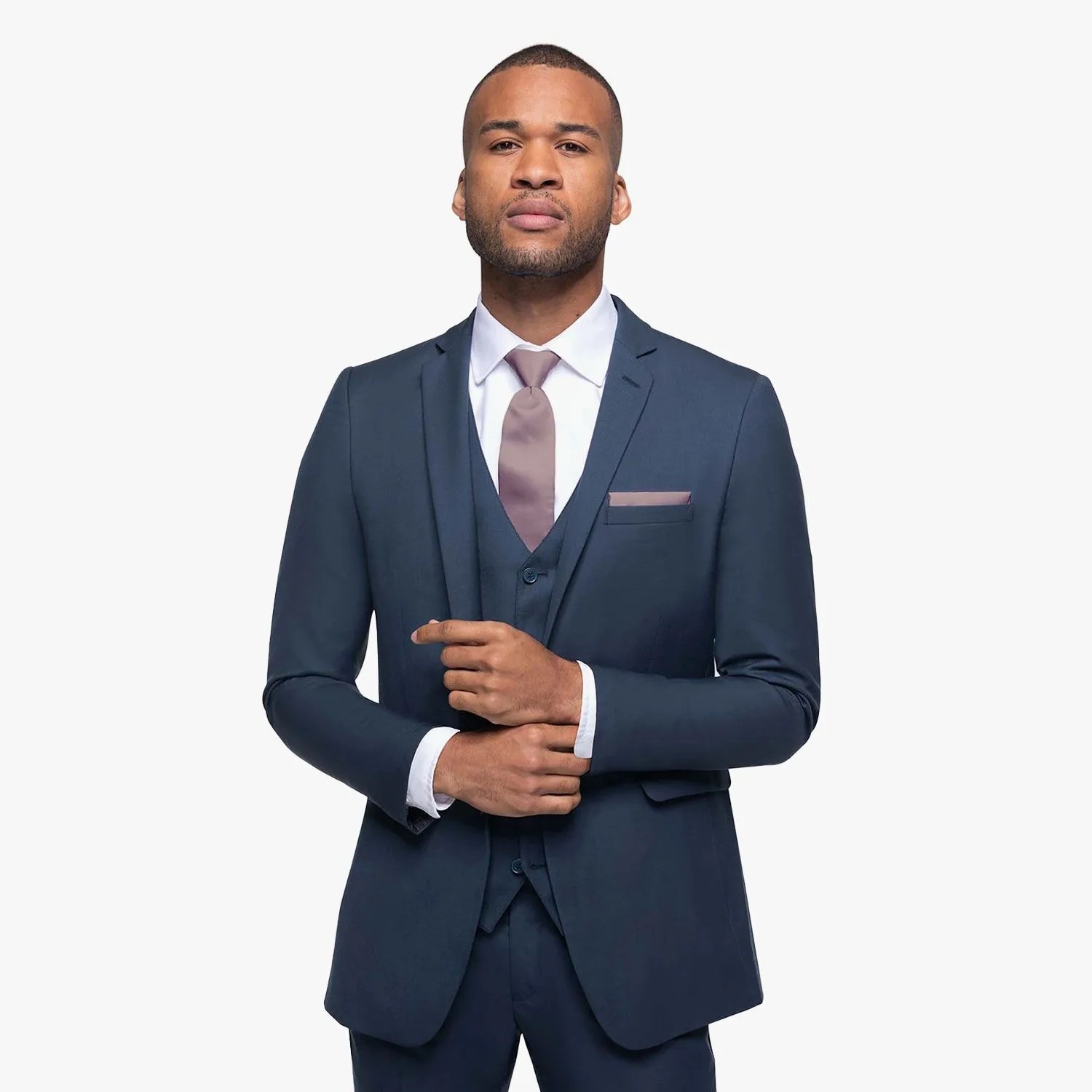 slate blue suit