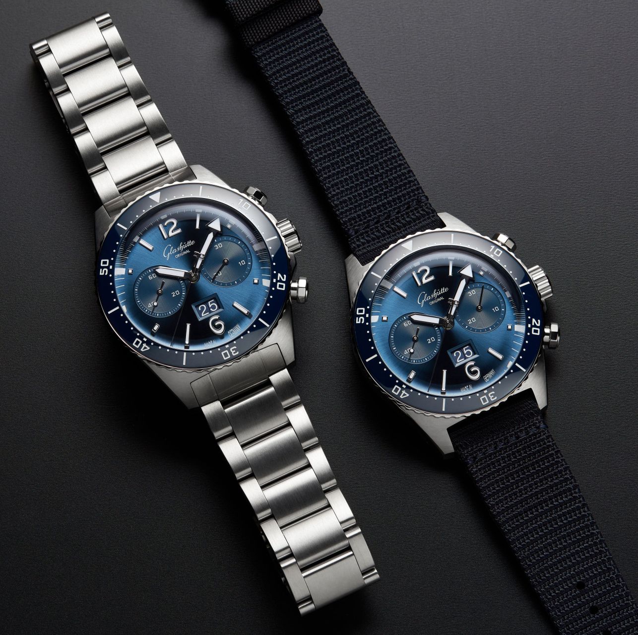 glashutte seaq chronograph watch