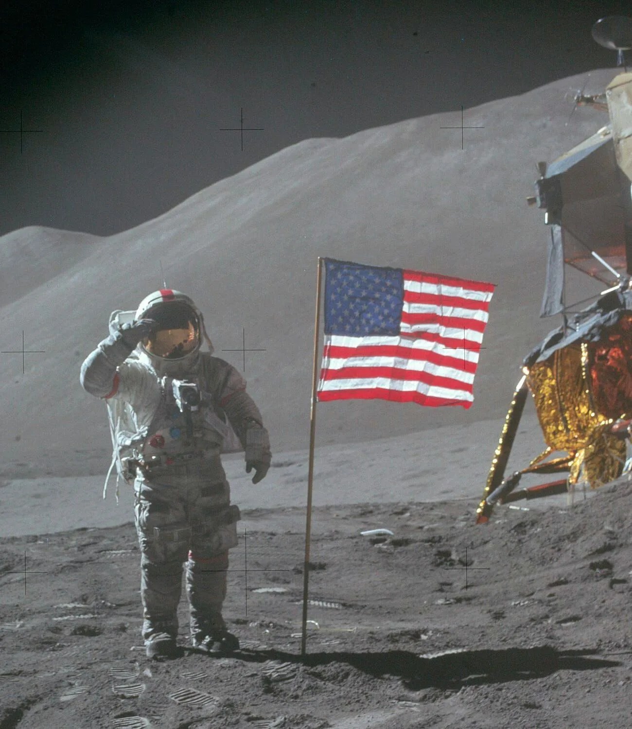 nasa dave scott on the moon