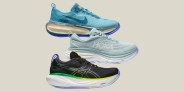 collage of three running shoes