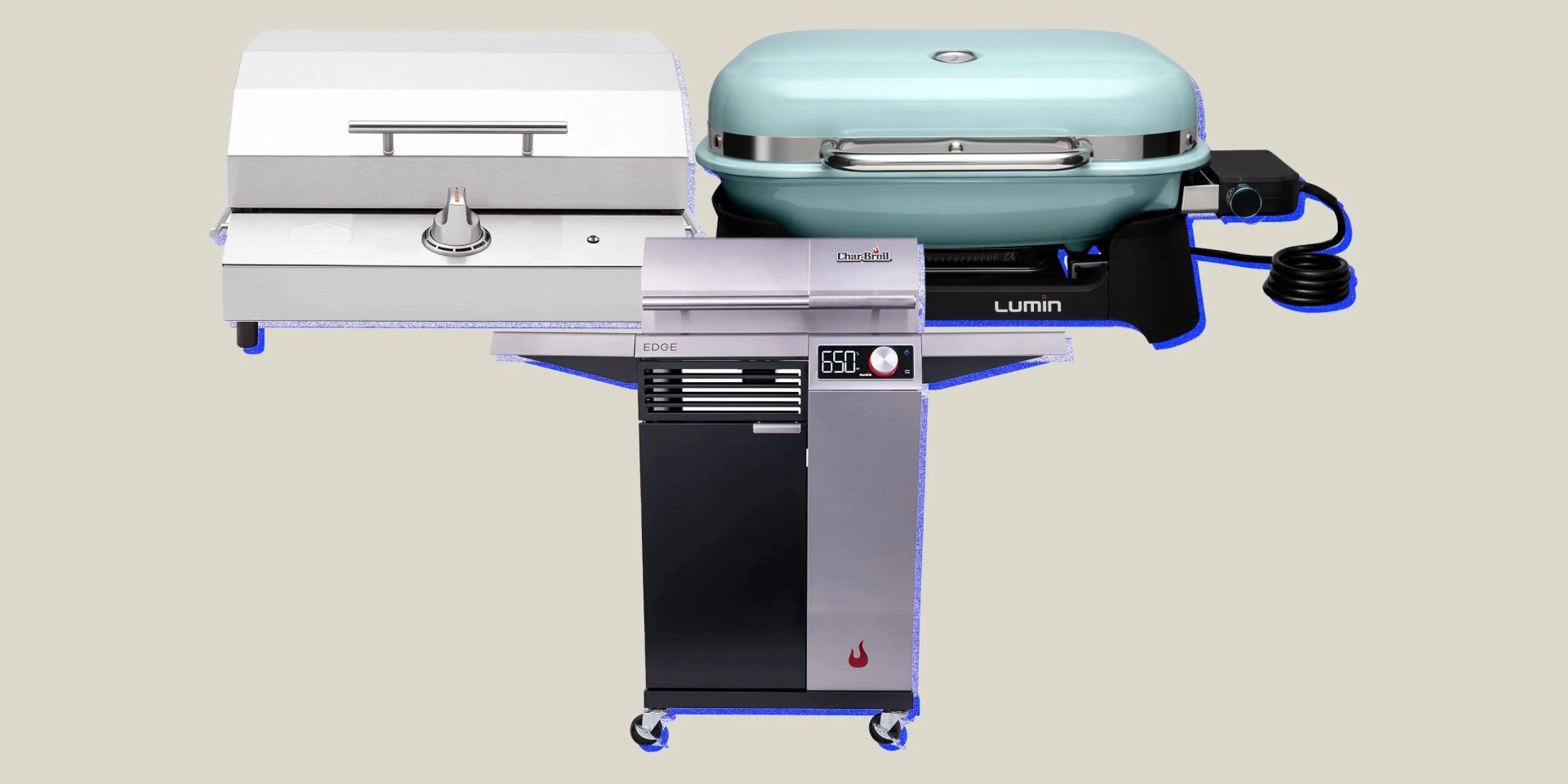 collage of three grills