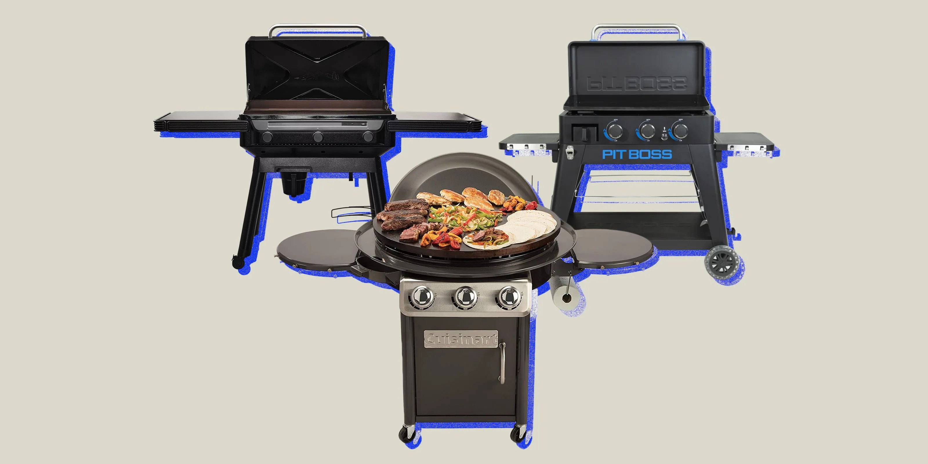 collage of three grills