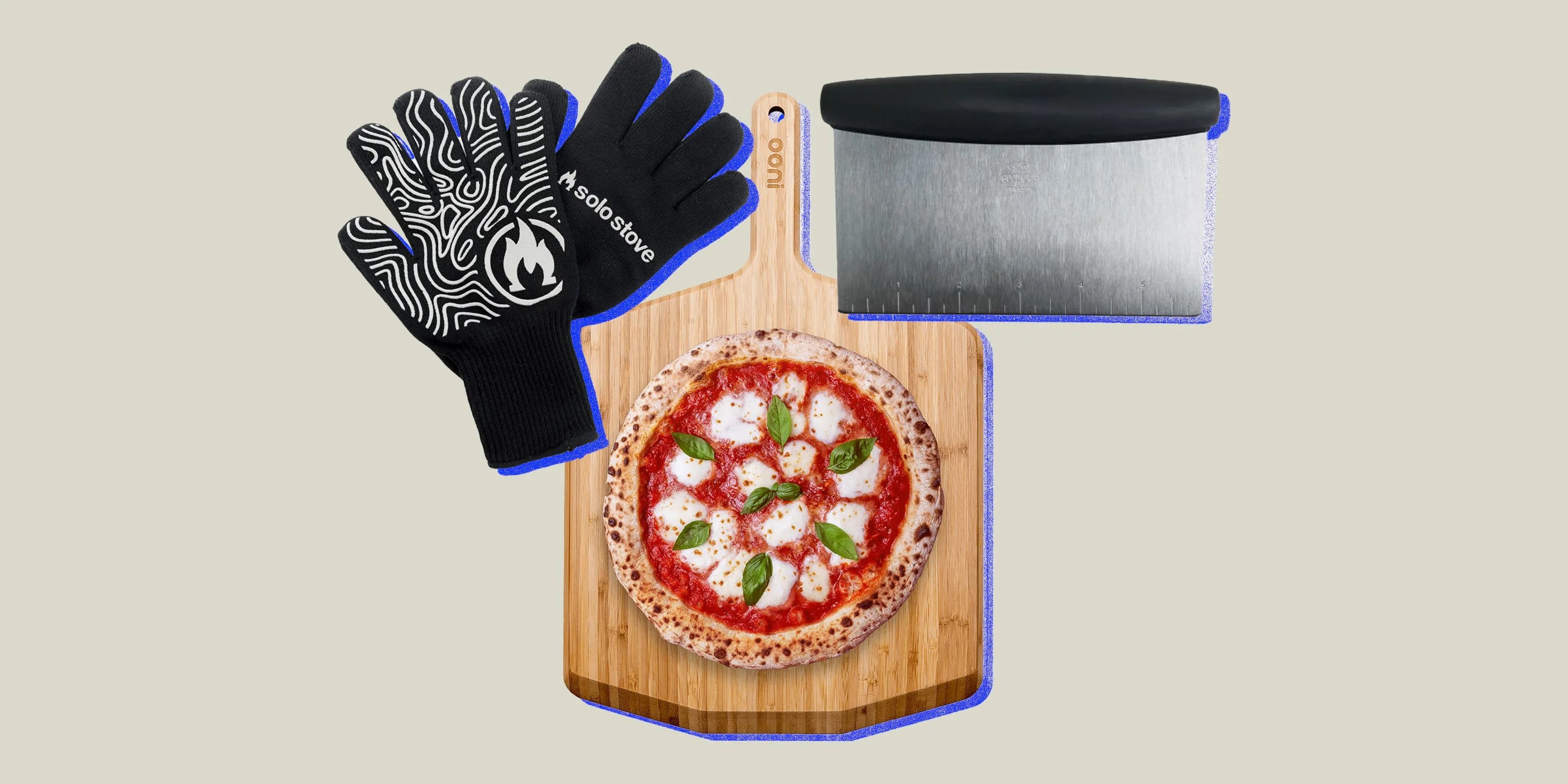 collage of pizza accessories