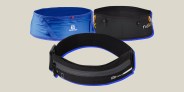 collage of three running belts