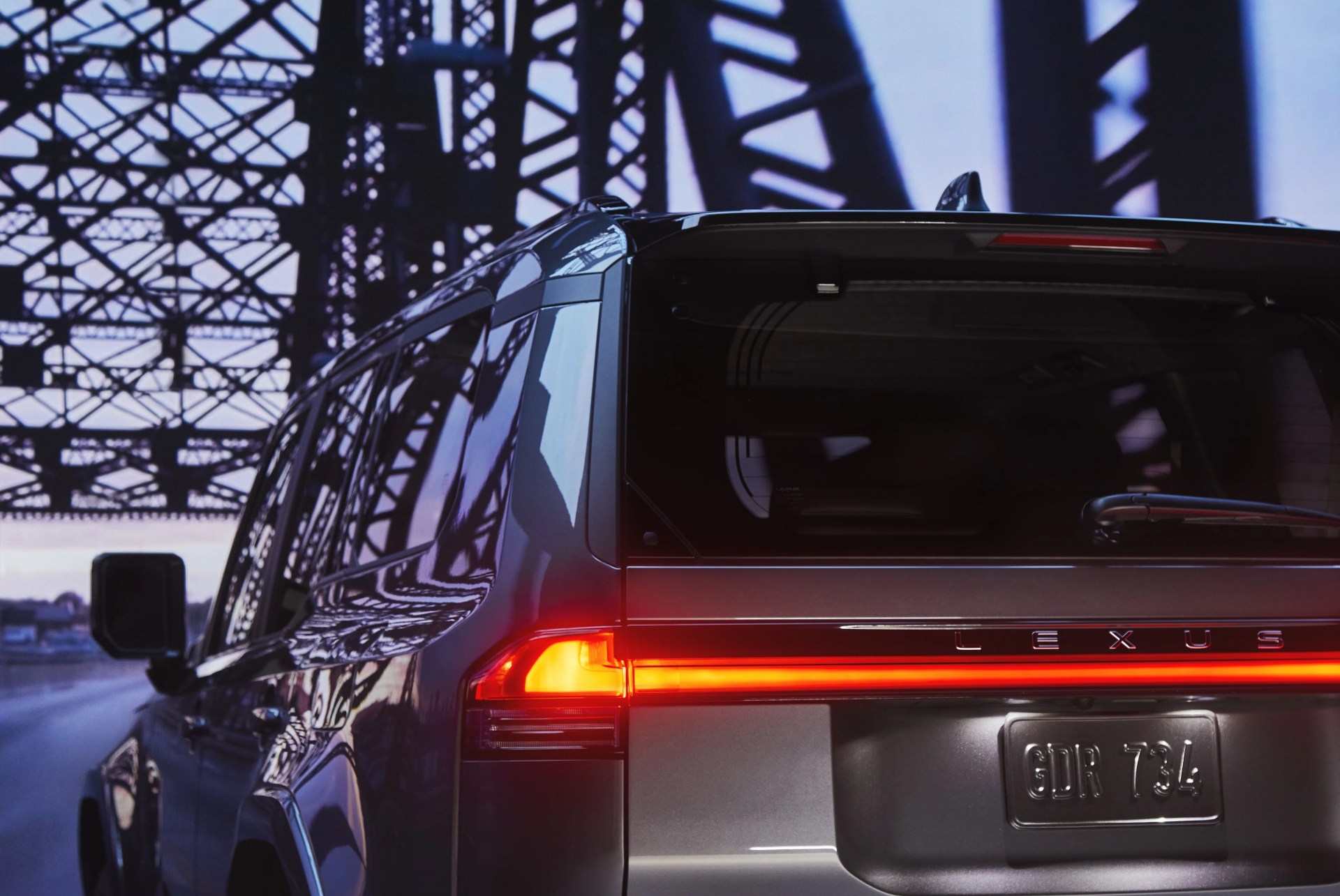 lexus teaser of gx shot from the rear