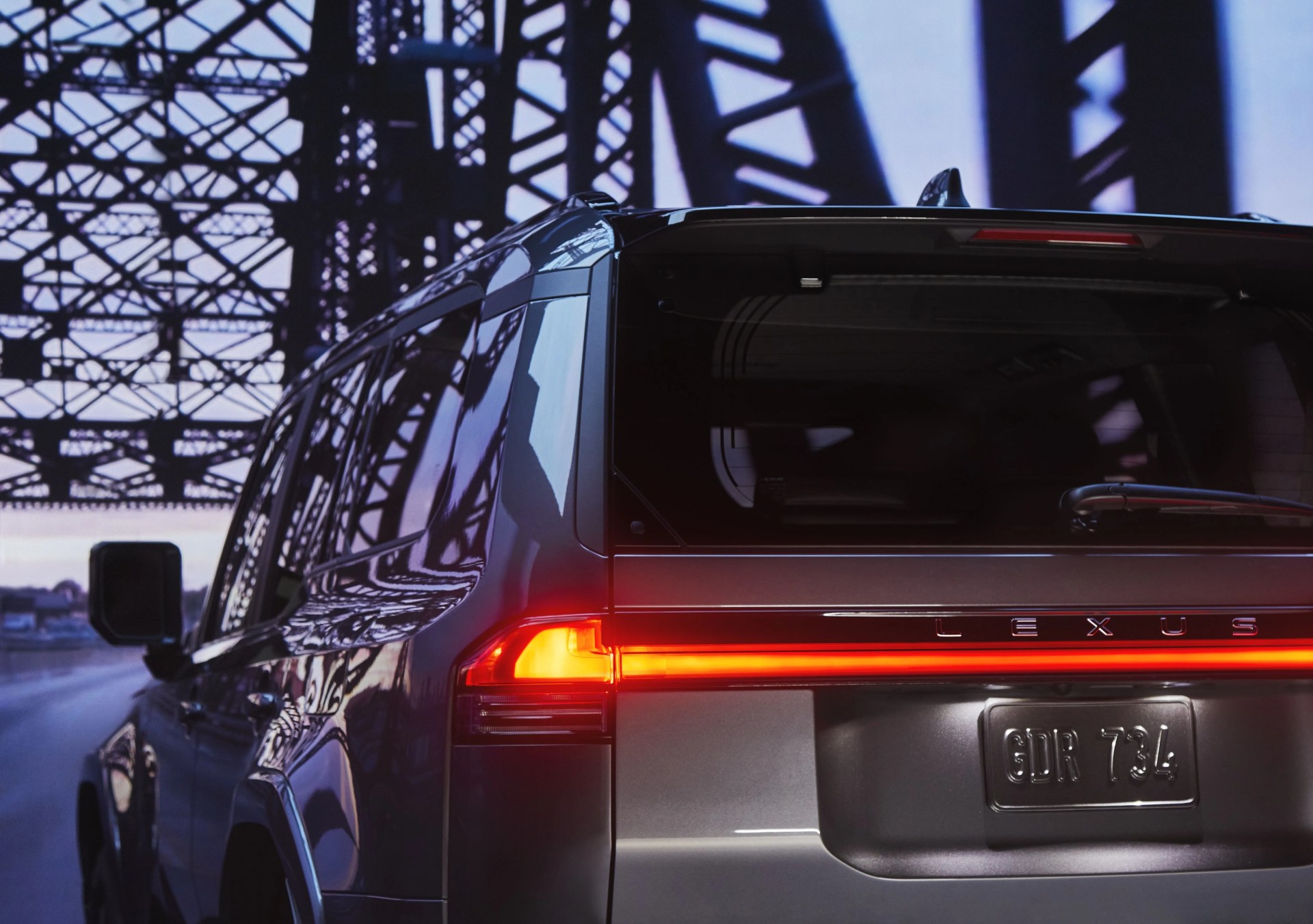 lexus teaser of gx shot from the rear