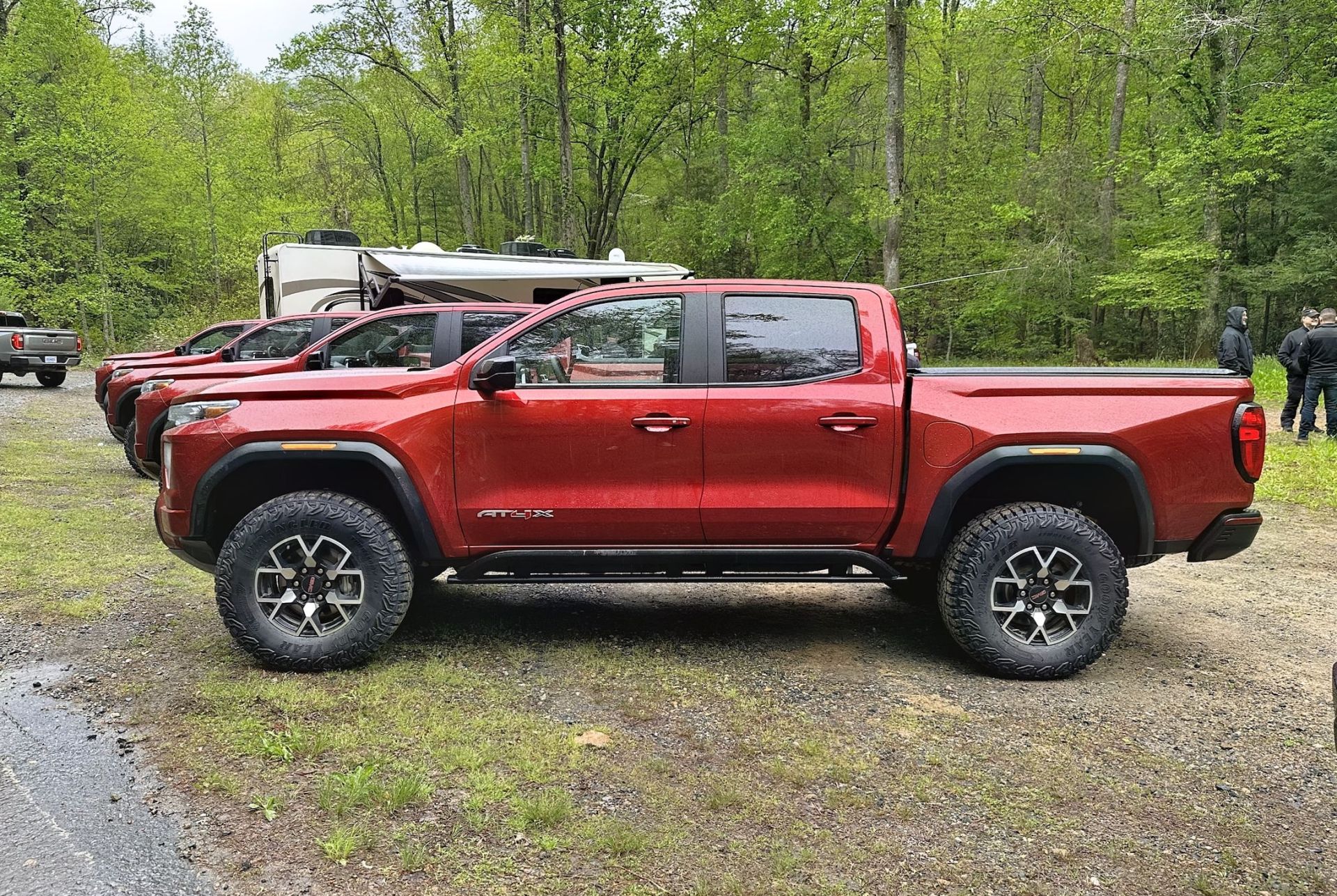 gmc canyon parked at trailhead