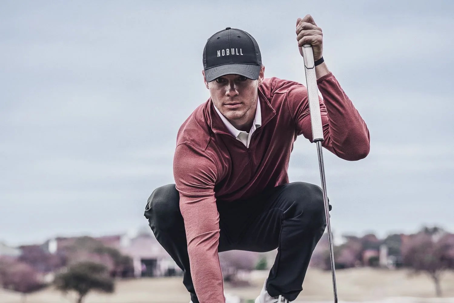 a man golfing