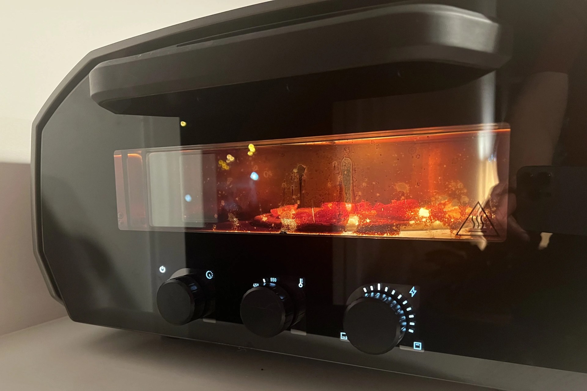 the controls of the ooni volt 12 electric pizza oven
