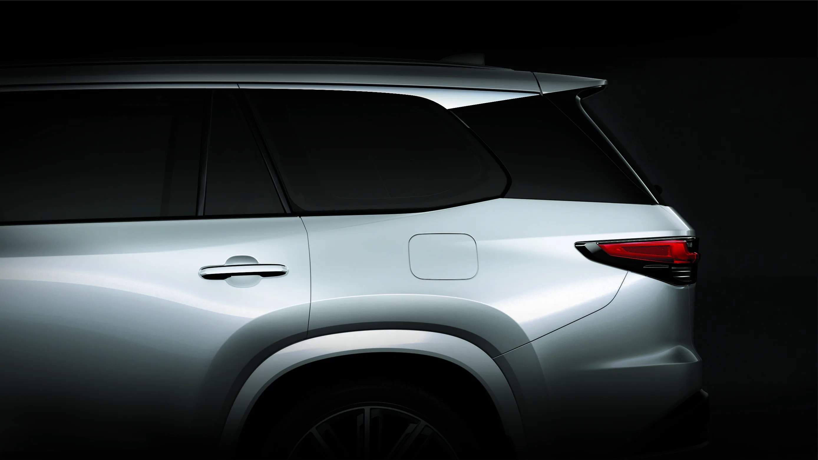 lexus teaser of the rear of new tx crossover