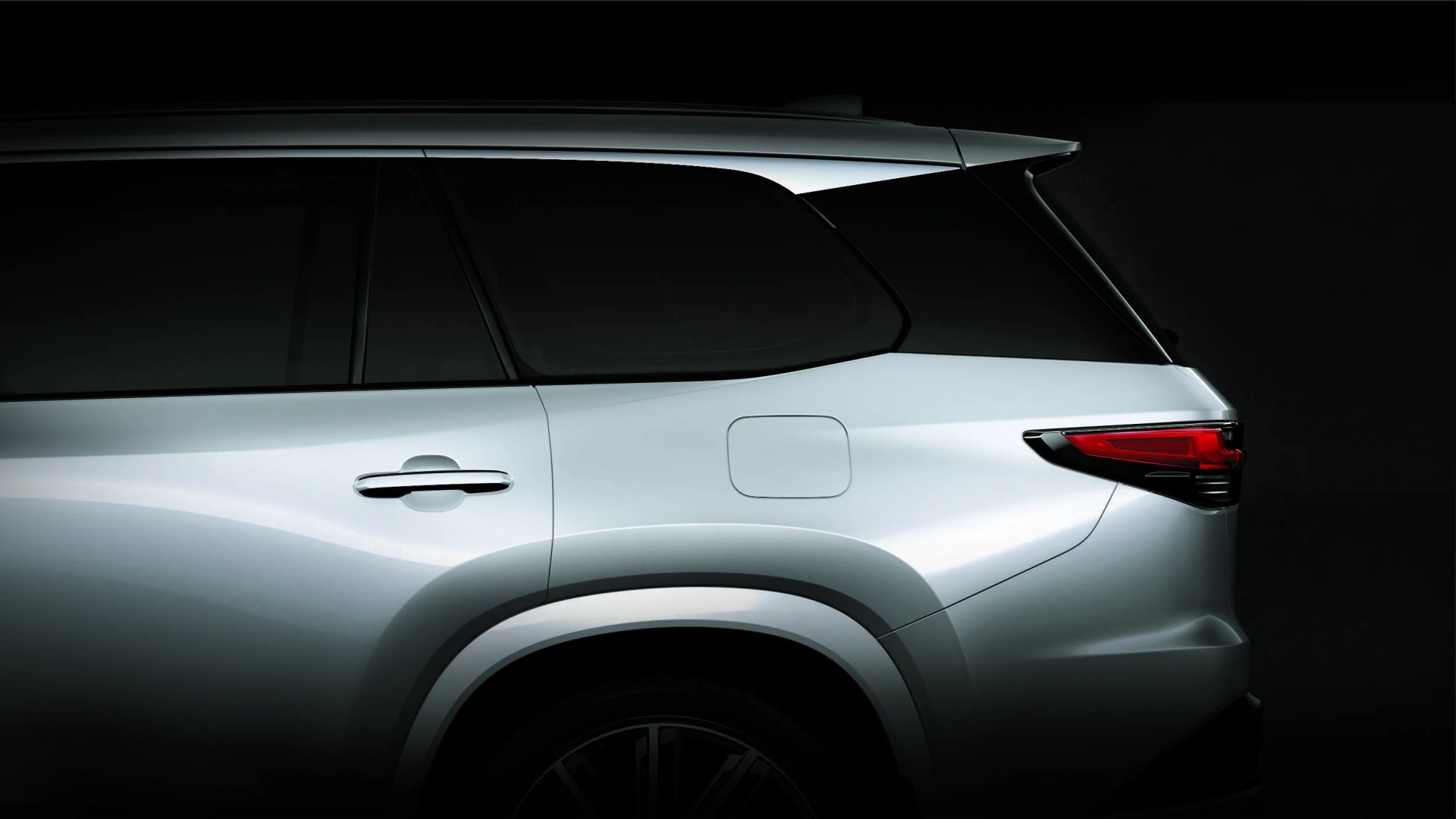 lexus teaser of the rear of new tx crossover