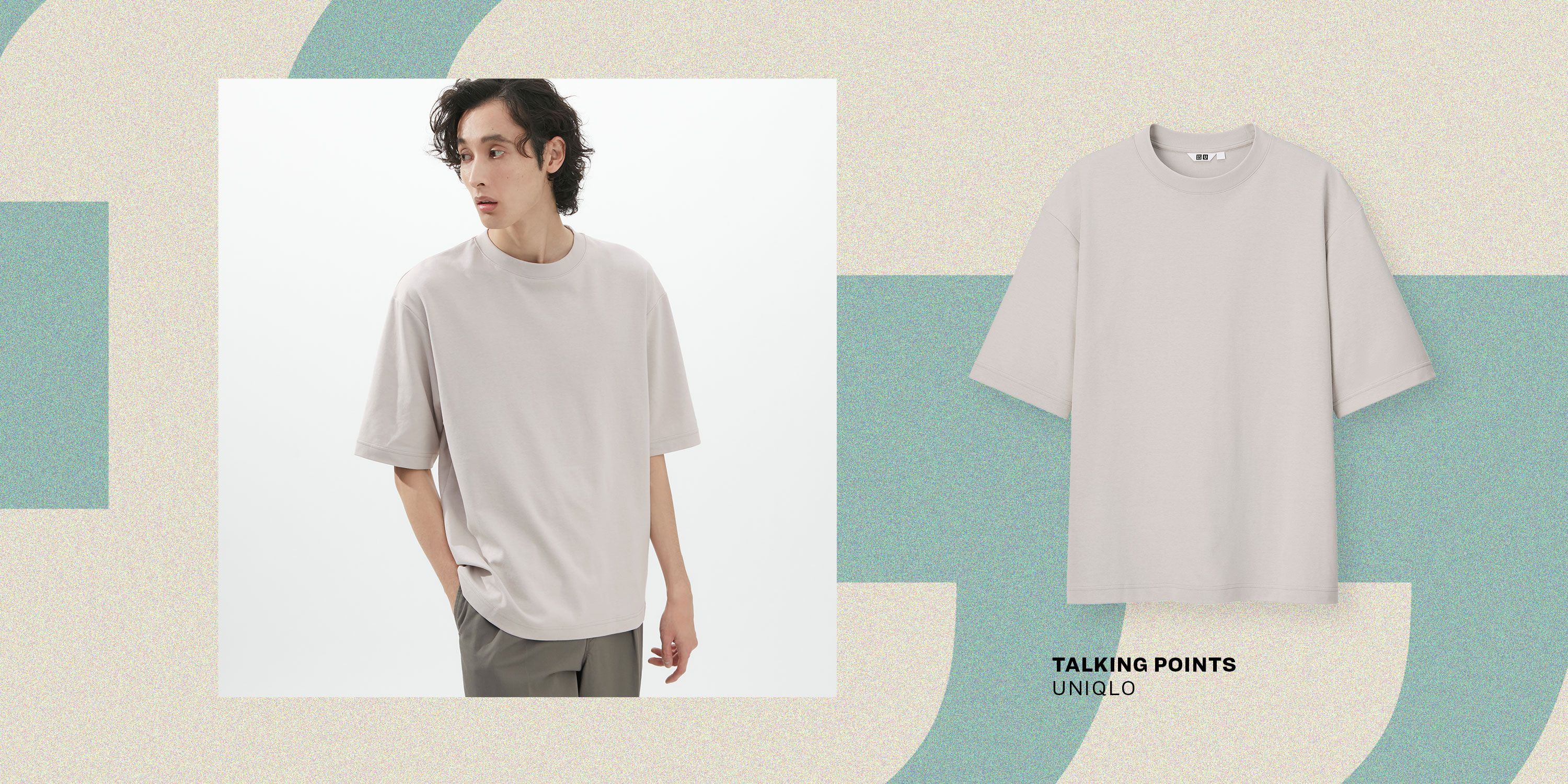 man wearing uniqlo airism shirt