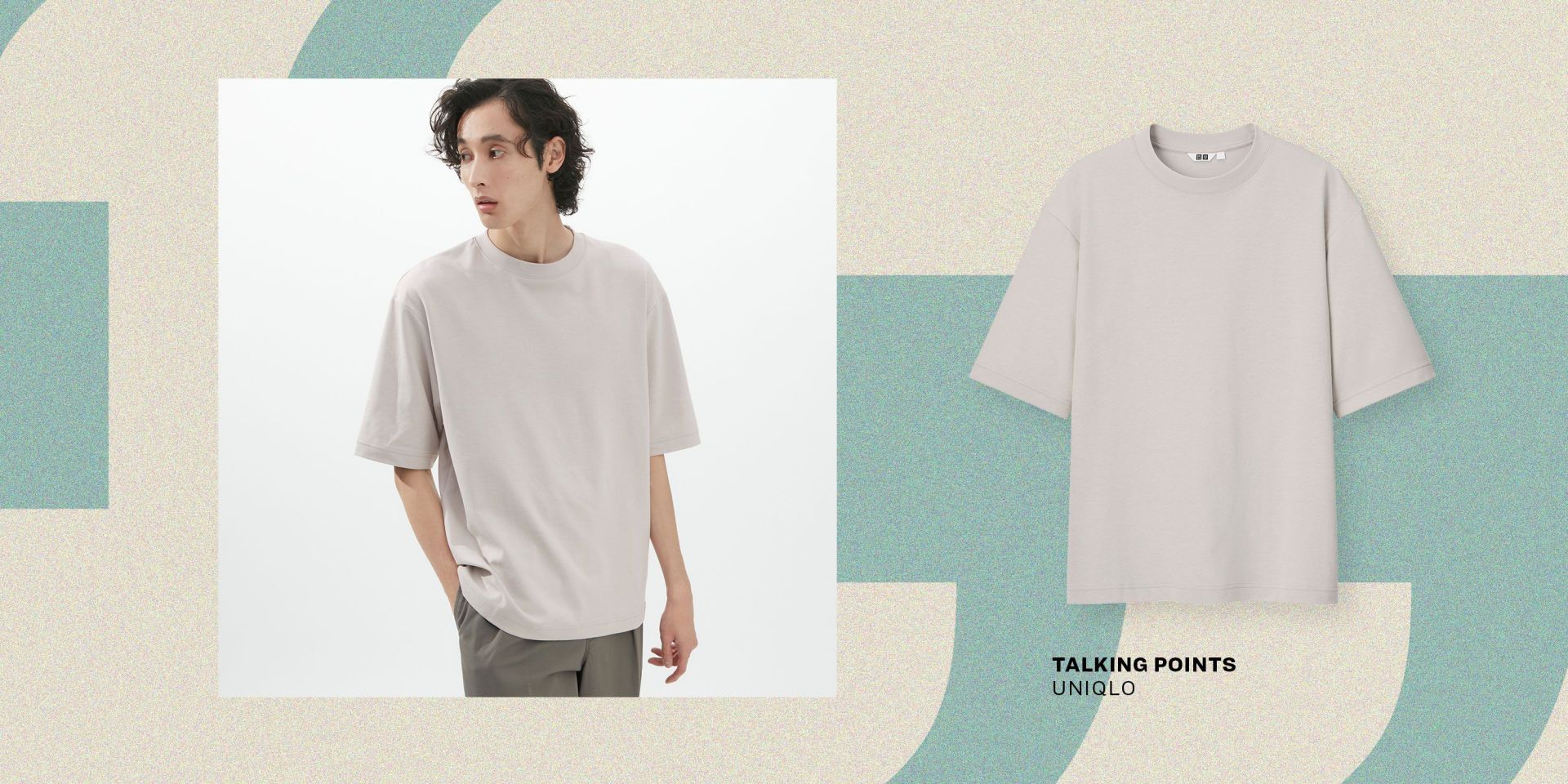 man wearing uniqlo airism shirt