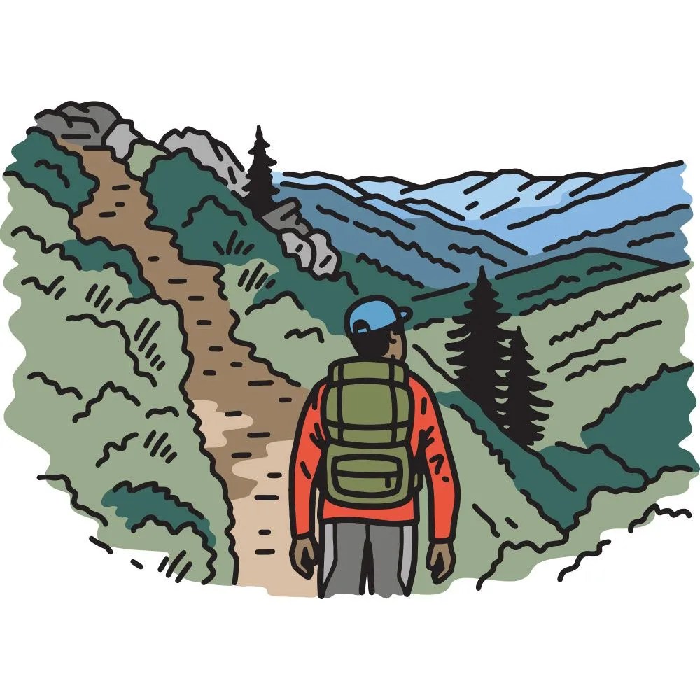 blue ridge parkway hiker