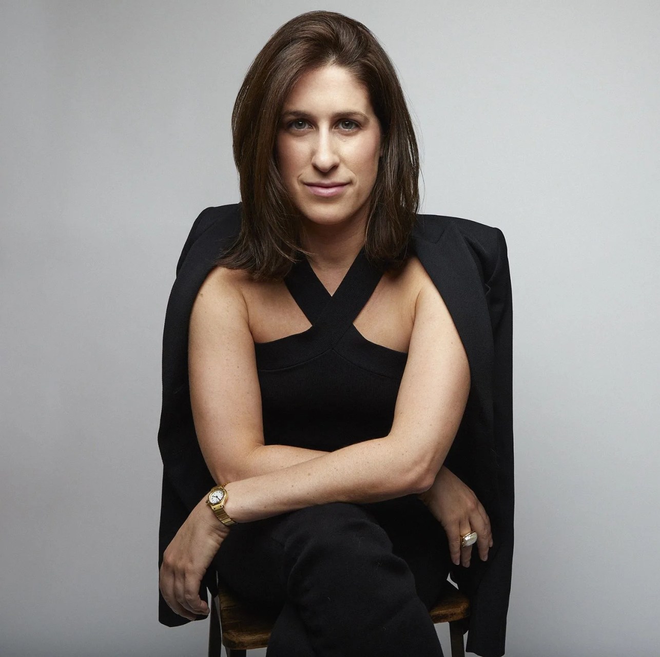 a woman wearing a watch