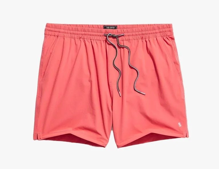 5" montauk swim short in heritage red