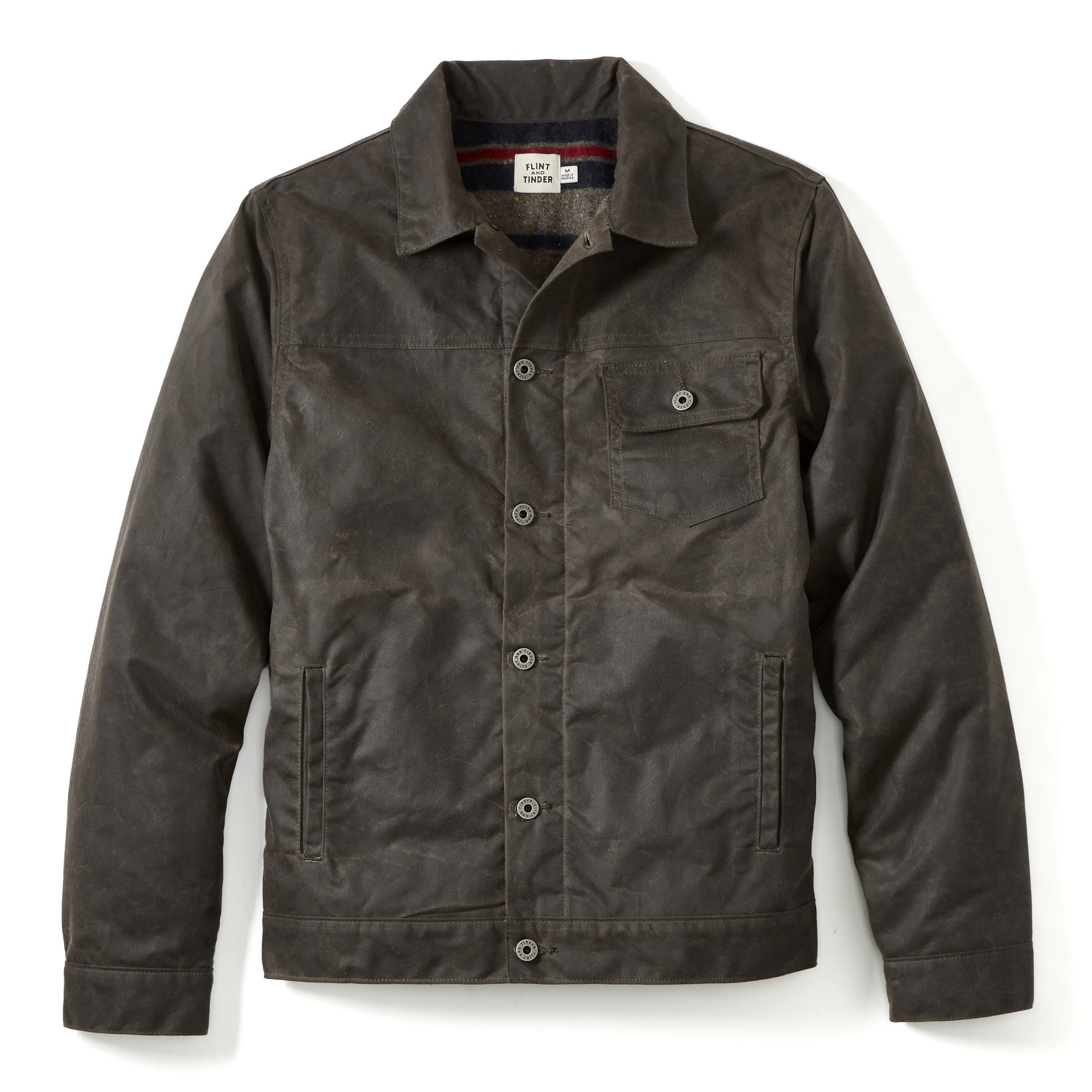 Wool-lined Waxed Trucker Jacket
