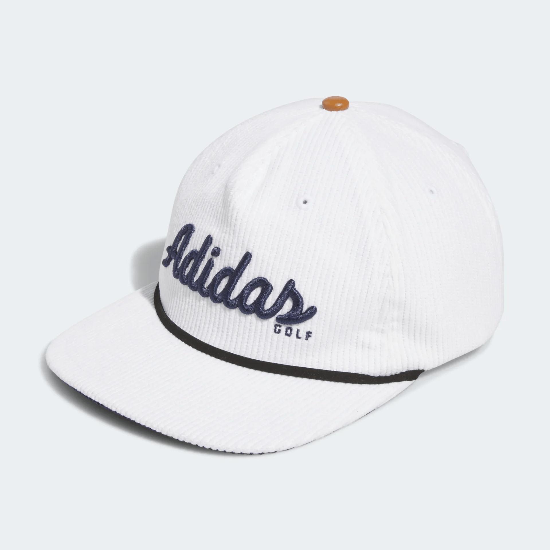 Corduroy Leather Five-Panel Rope Hat