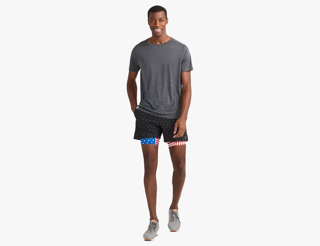 a man wearing gym clothes
