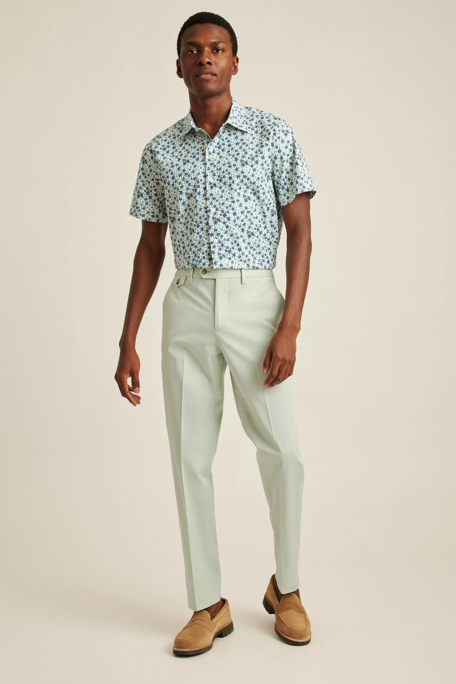 italian stretch cotton suit pant
