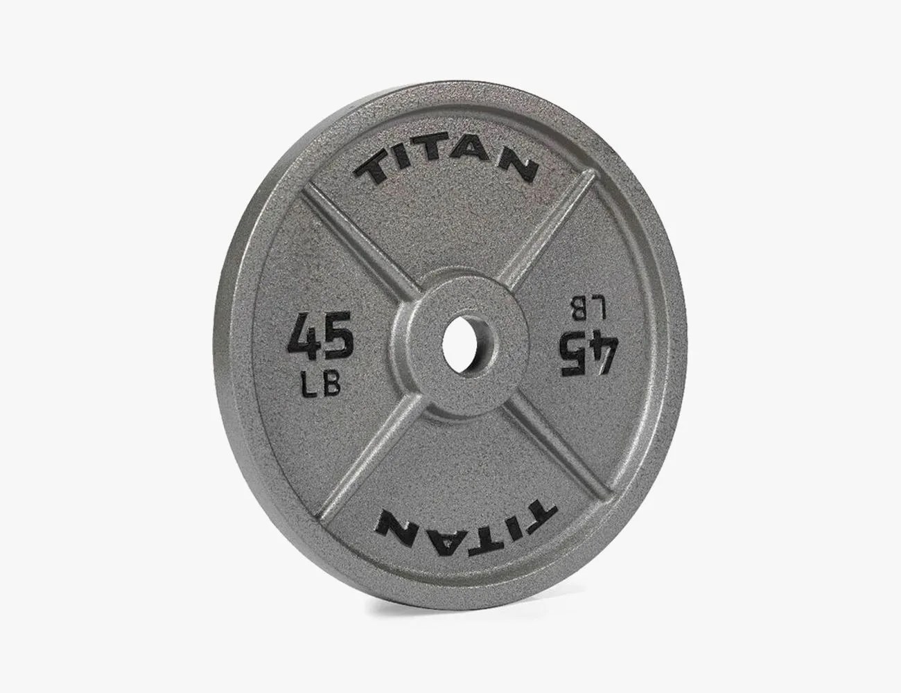 titan fitness 45 lb single cast iron olympic plate