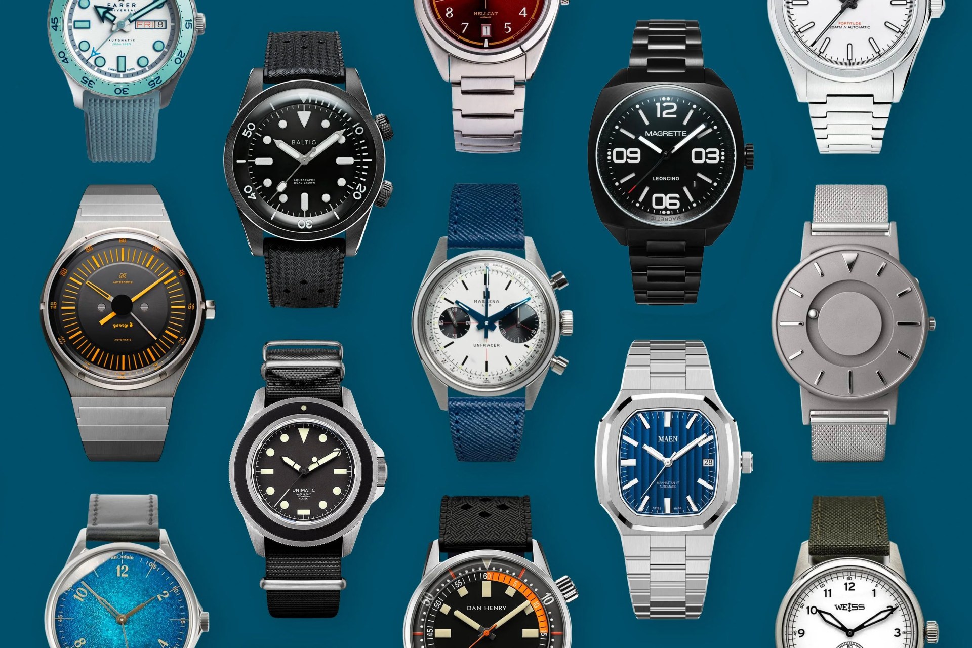 collage of diver watches