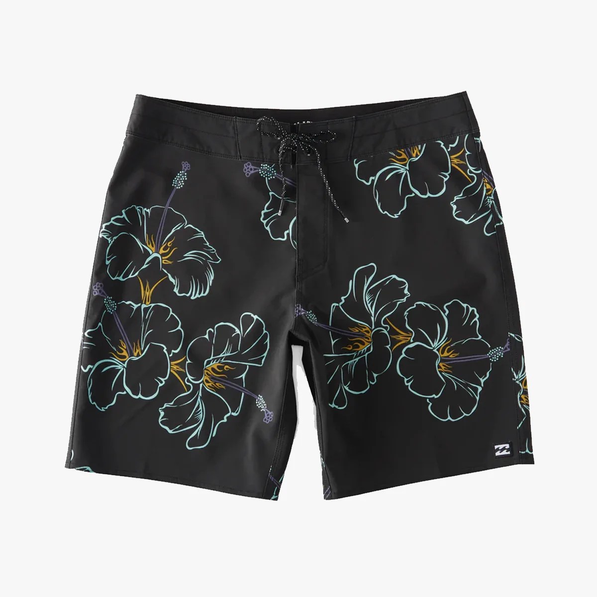 Sundays Pro Performance 19" Boardshorts in asphalt color on grey background