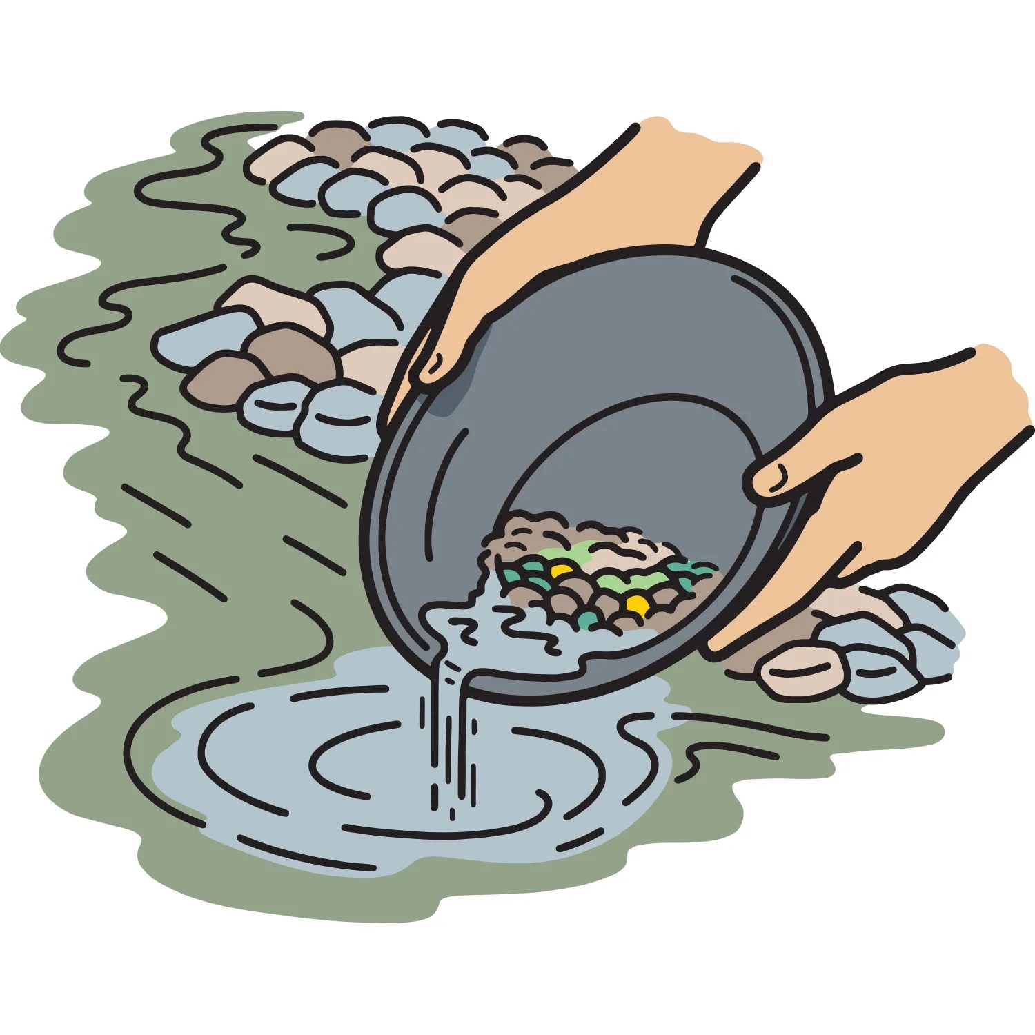 panning for gold