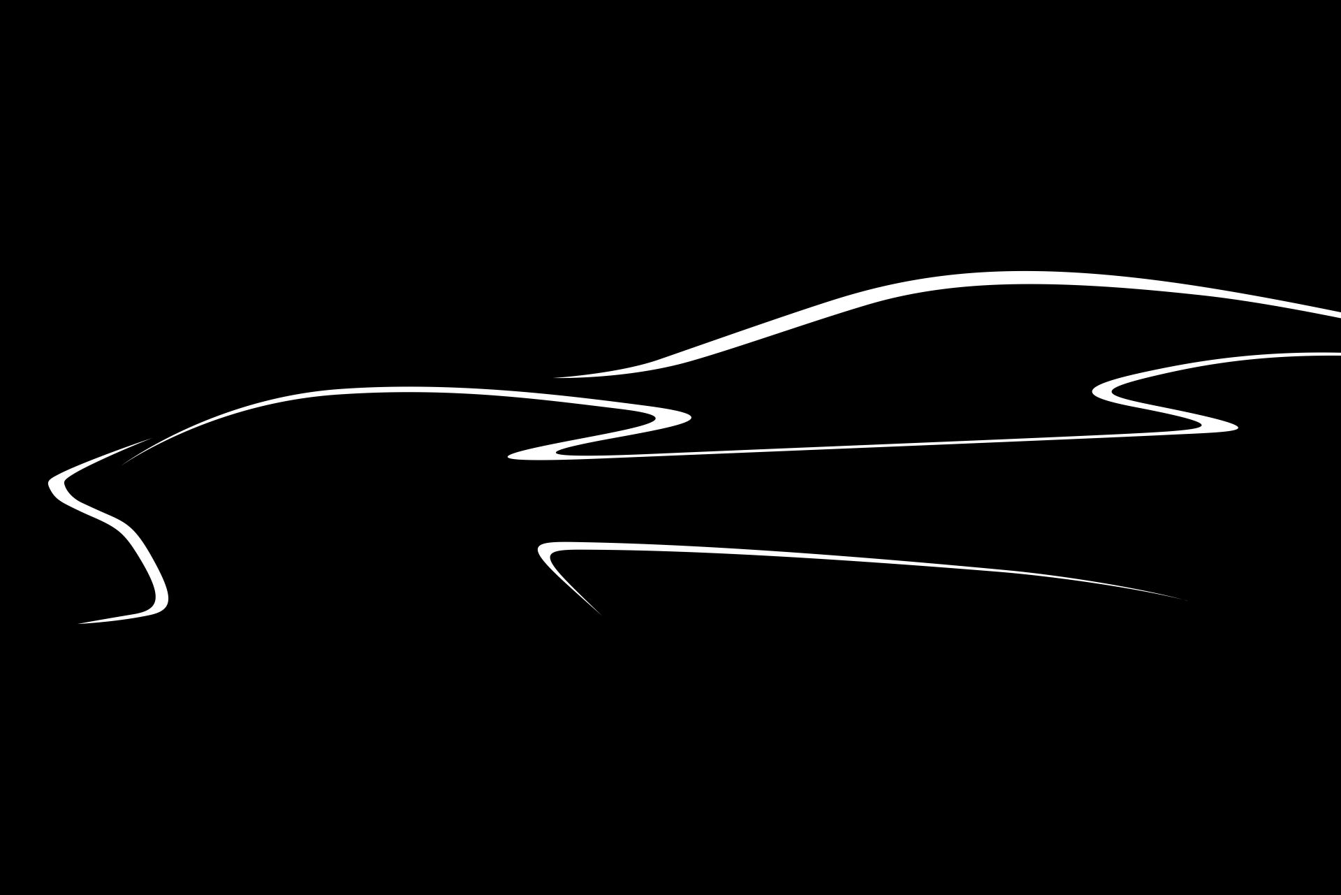 teaser silhouette of future aston martin electric car