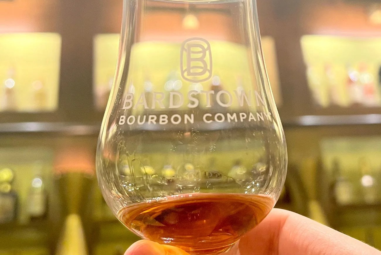 bourbon in a tasting glass