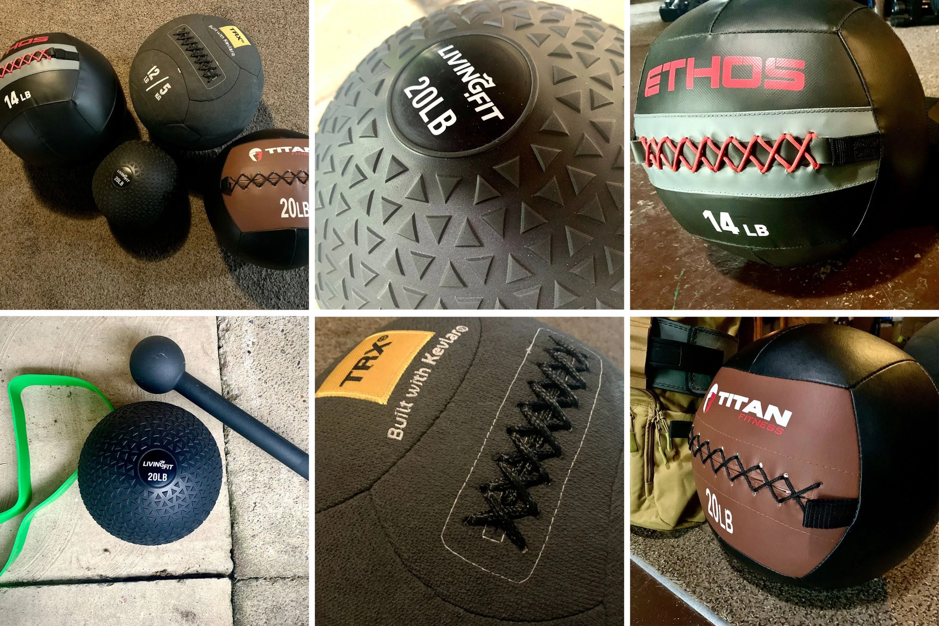 collage of medicine balls