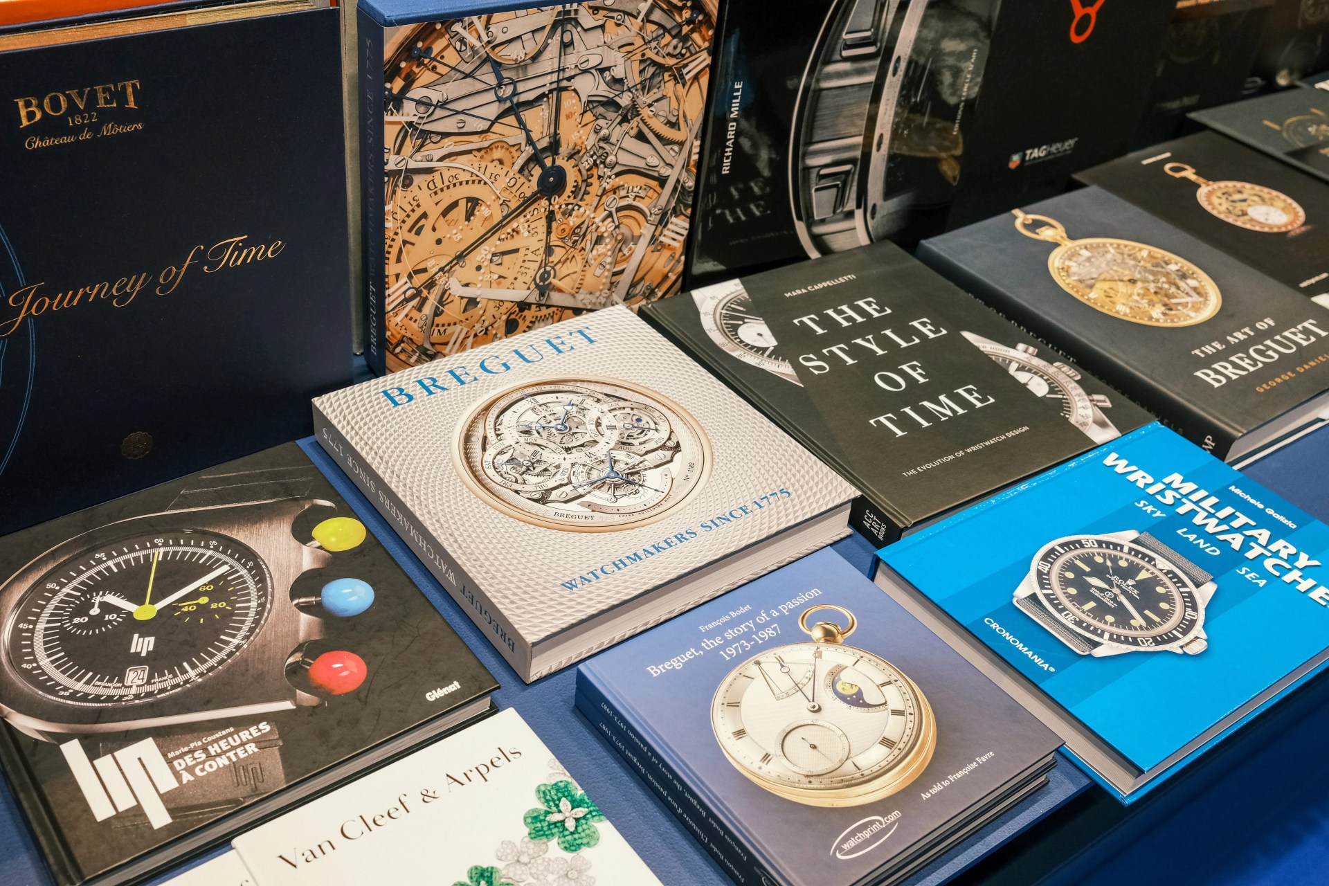 books on a table