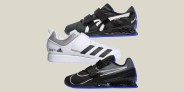 collage of 3 weightlifting shoes