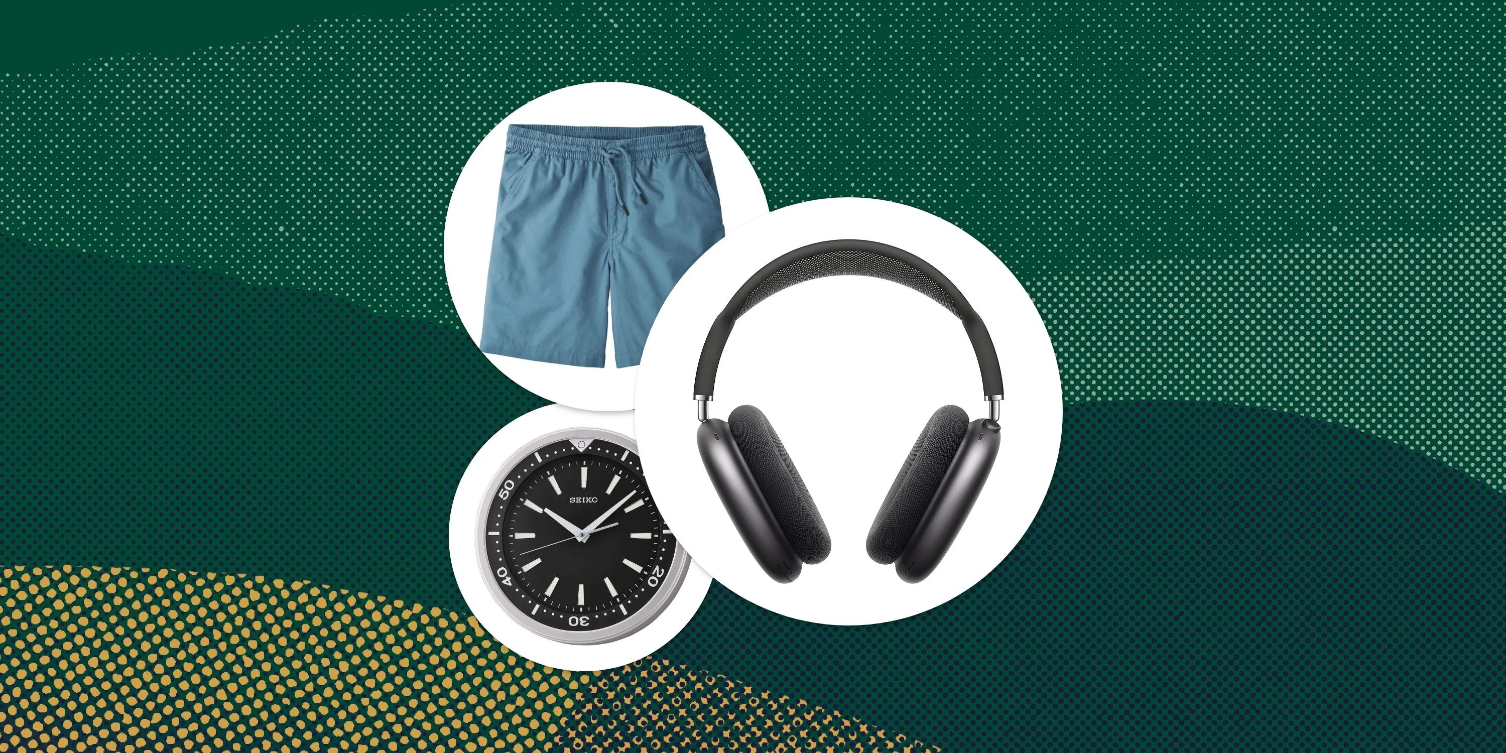 patagonia shorts sieko watch face headphones