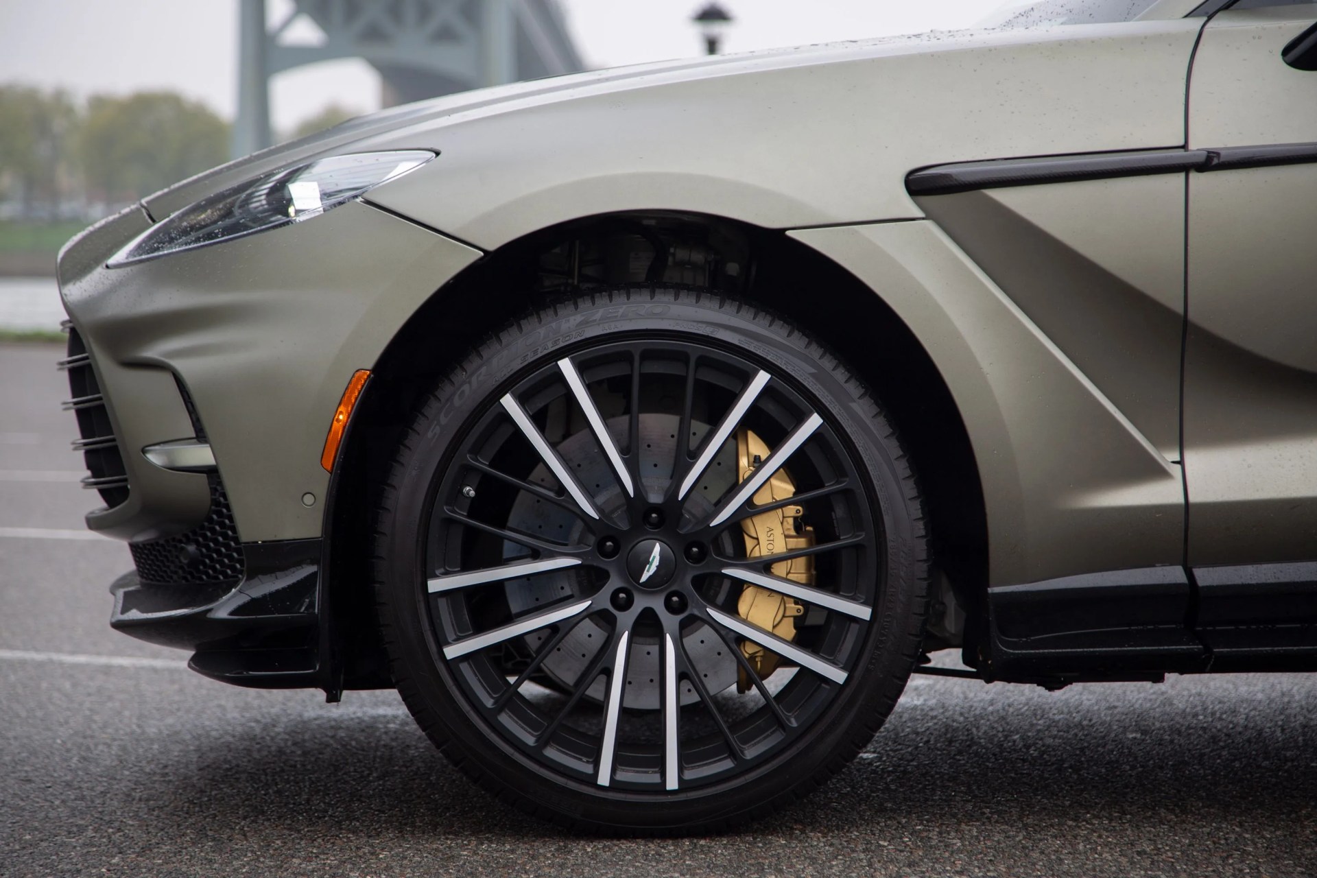 aston martin dbx 707 in satin green paint