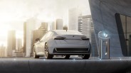 electric car charging with city