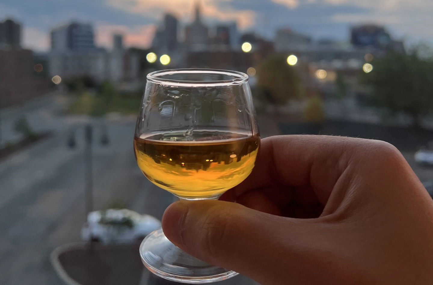 a glass of fireball dragon reserve