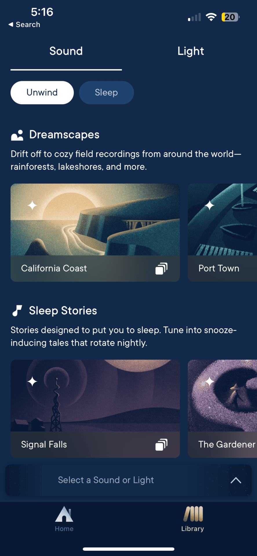 screenshot of hatch alarm app