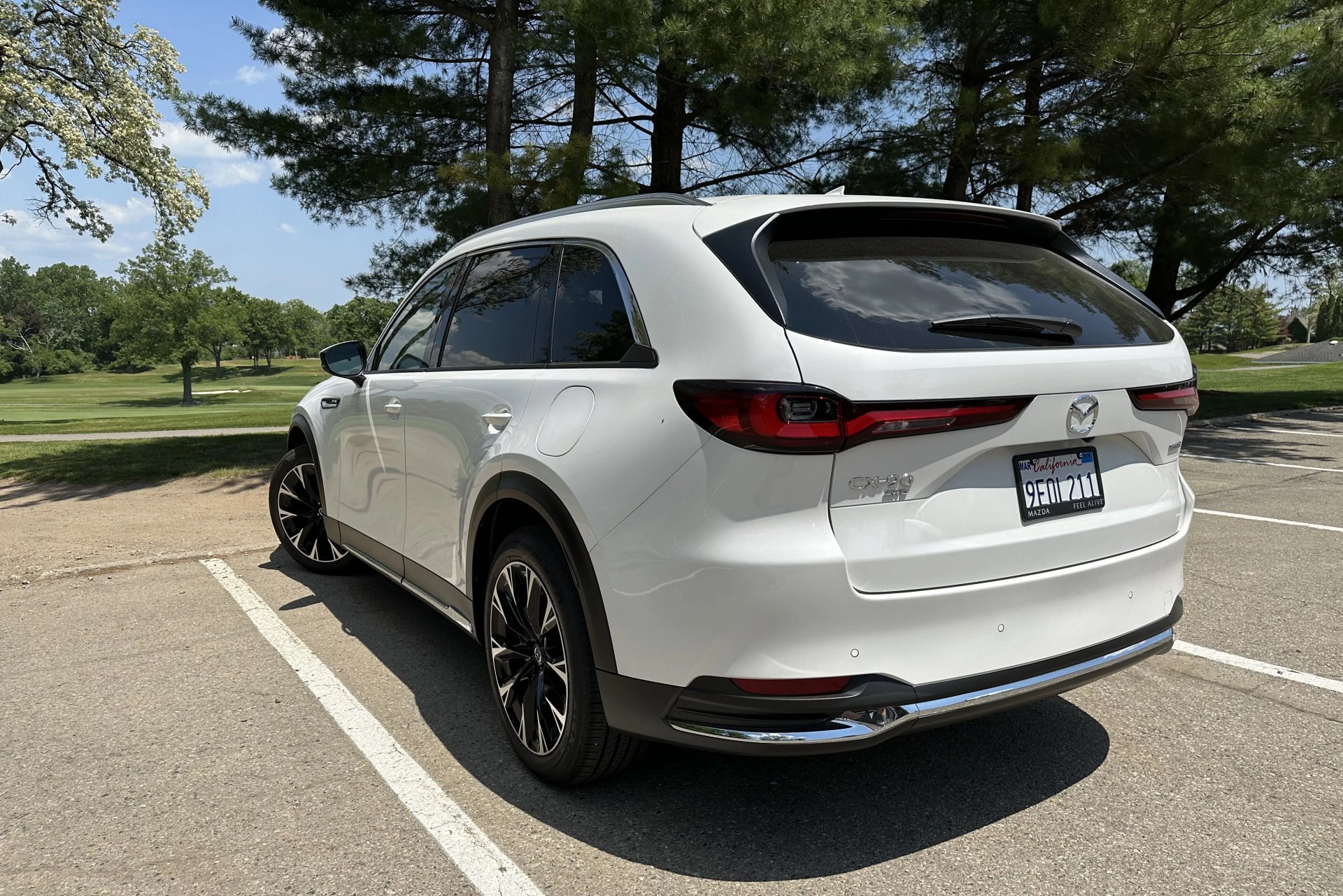 mazda cx90 in a parking space